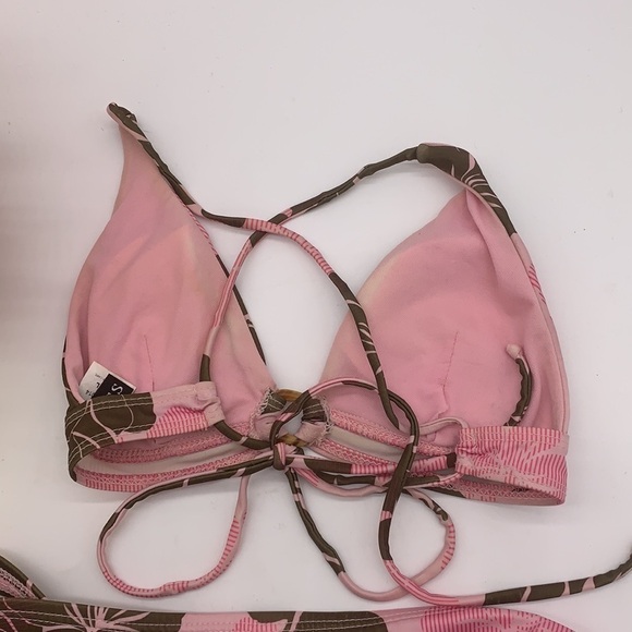 Guess Pink Brown Floral Bikini Sz small SW2053 - Picture 7 of 9